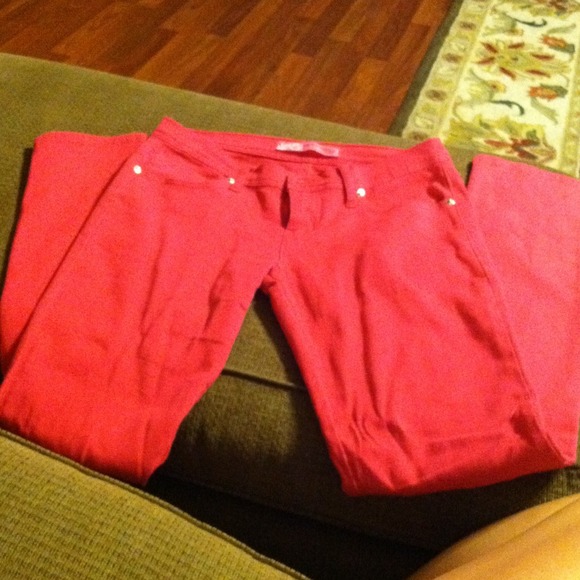 Hot pink skinny jeans and purse and wallet bundle