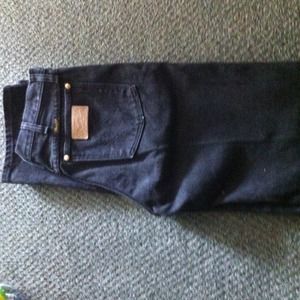 Worn one time wrangler 29x36 black jeans! MINT!OBO