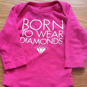"Born to Wear Diamonds" Onesie