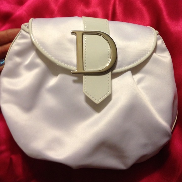White Dior clutch