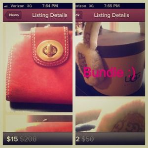 Bundle coach wallet + ugg ear muphs