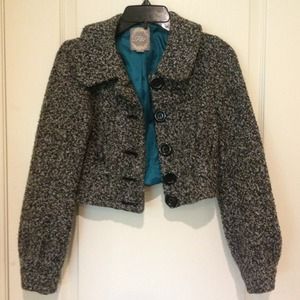 Salt and pepper tweed coat