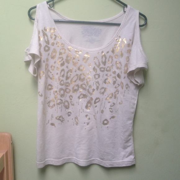 🚫TRADED🚫Gold Cheetah Print Top