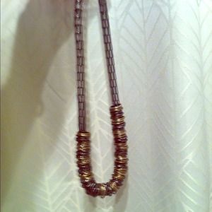 Black and gold chunky necklace