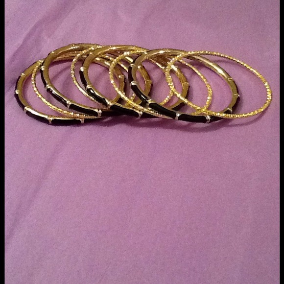 Black bamboo bangles