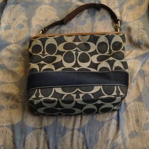 ✳REDUCED from $165✳ Authentic Coach denim hobo