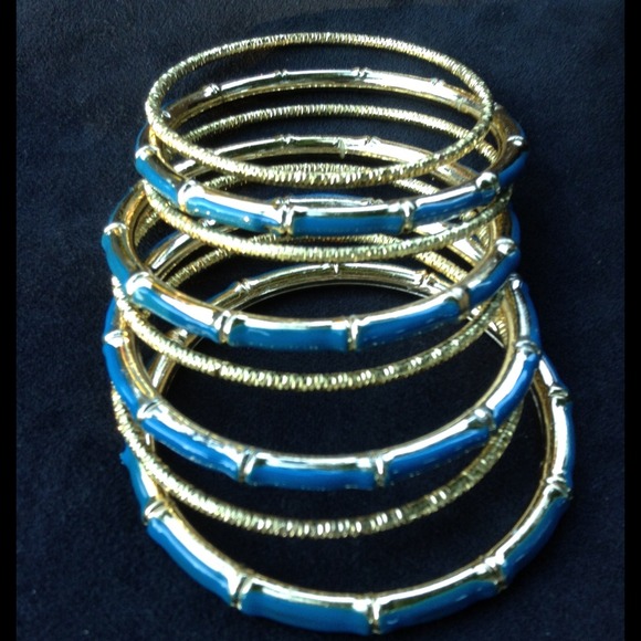 Deep ocean blue bangles