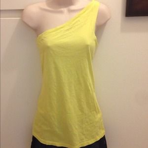 One shoulder olive green Hollister tops