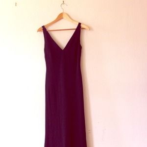 Ralph Lauren floor-length black gown.