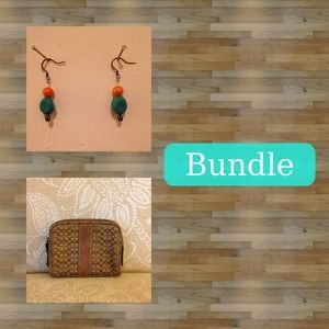 Bundle earrings/ coach bag
