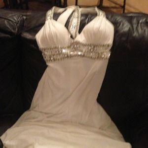 White evening gown