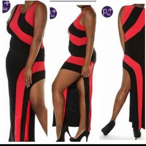 High split maxi dress