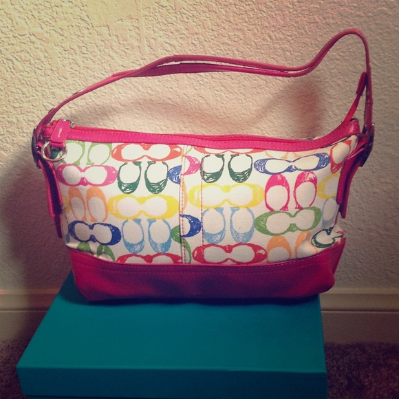 Cute colorful coach bag (reserved)