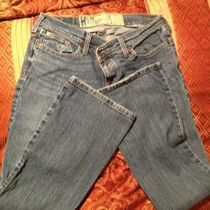 Hollister med color denim boot cut jean