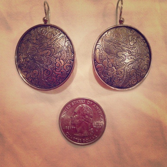 Retired Silver Silpada Earrings Dragons