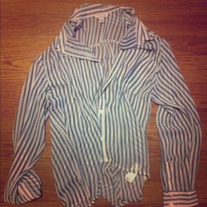 🚫🚫Traded🚫🚫Striped sheer blouse AND TIGHTS