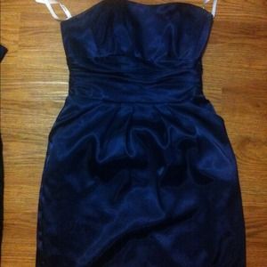 Dark blue bridesmaid dress