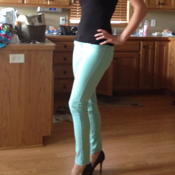 Mint green jeggings