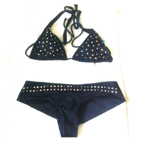 *REDUCED* - NWOT VS Pink Black Bikini Set