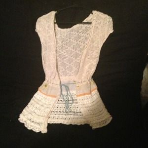 Knit sleeveless wrap