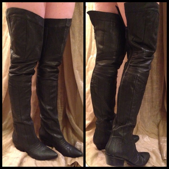 ❌Sold to stefani_j ❌ thigh  high leather boots!!