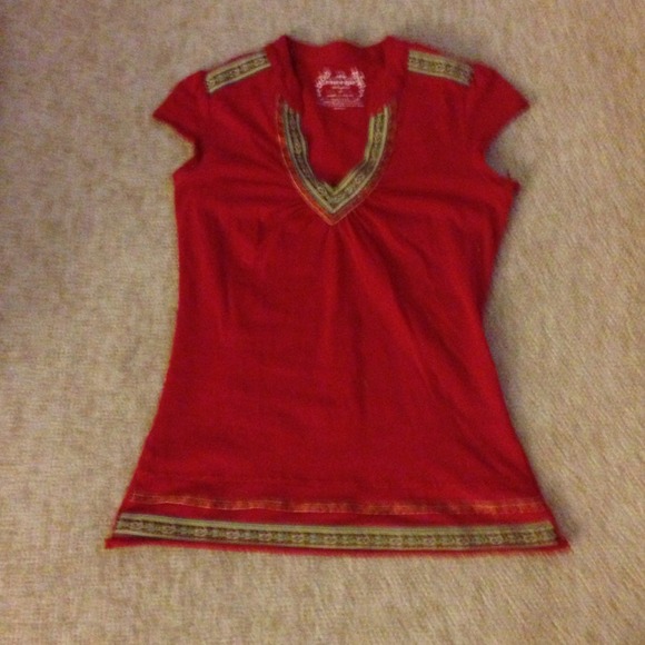 Donated! Red cap sleeve top - Picture 4 of 4