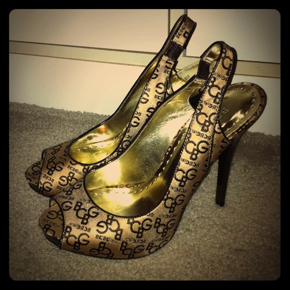 Tan BCBG Platform Heels