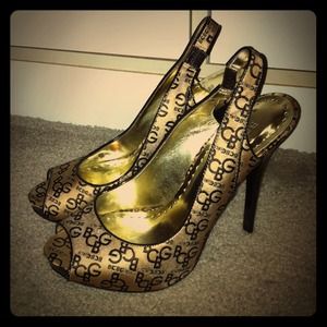 Tan BCBG Platform Heels