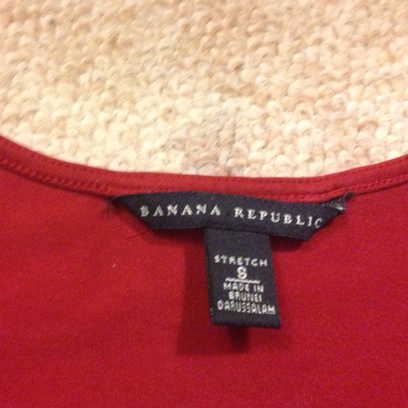 Donated! Red low cut stretch top - Picture 3 of 4