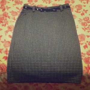 Black and White Checkered, Skirt