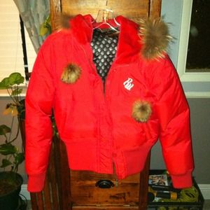 Price reduced*****Red hooded jacket