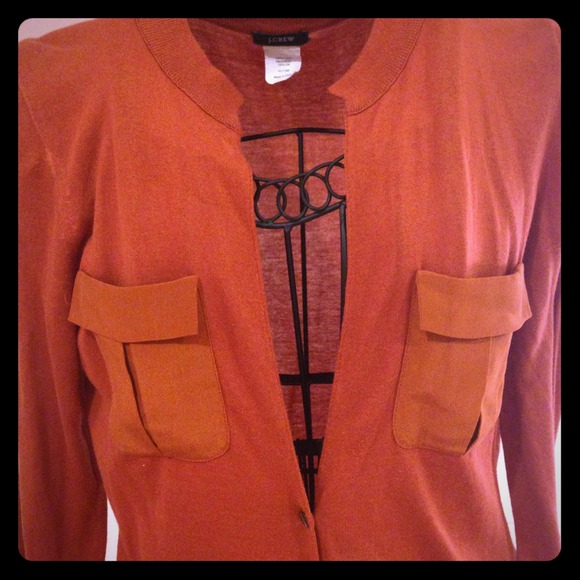 Sweater with Silk Pockets by J. Crew