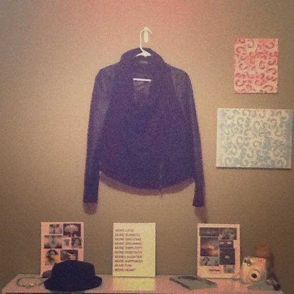 SOLD! 🌻Leather & suede Moto Jacket