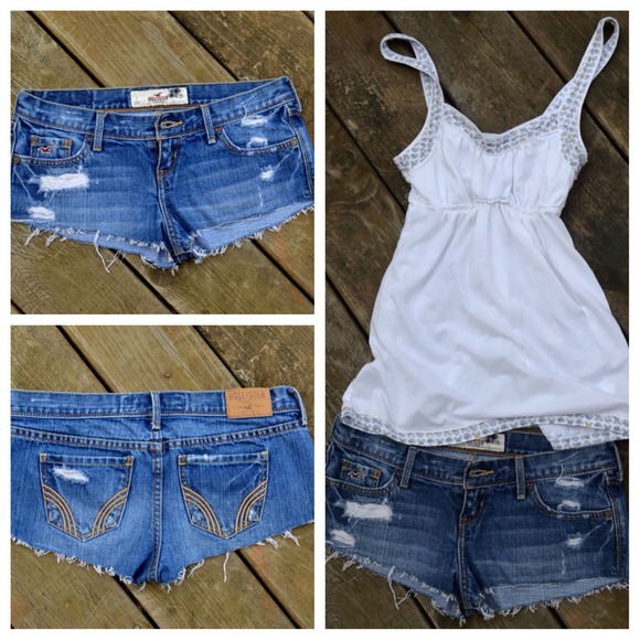 OOTD1 Hollister Casual Outfit. Shorts Sz 1 Top Sm