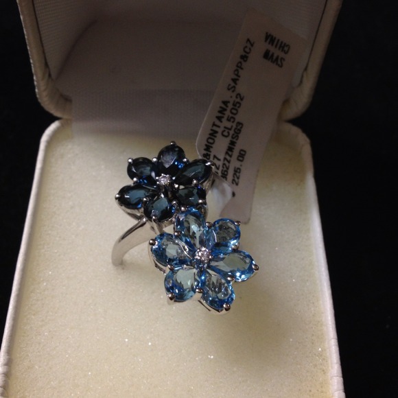 Jewelry - Hold✨Aqua and Montana Sapphire and Cubic zirconia