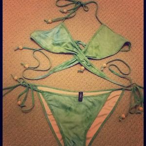 (Draya) mint swim collection green two piece