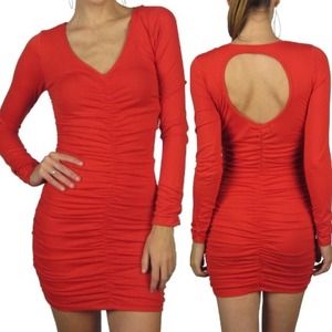 Red cocktail dress