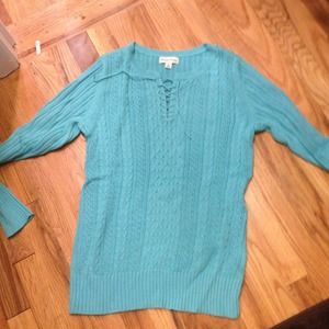Turquoise sweater, PM
