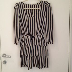 Kova&T Silk Strip Dress Size 2