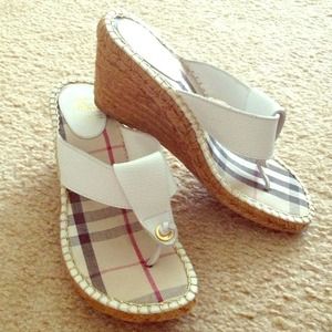 REDUCED authentic Burberry Espadrille wedges