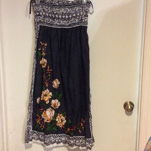 Cotton strapless dress size xl