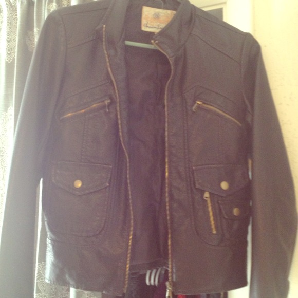 Leather Dark brown jacket