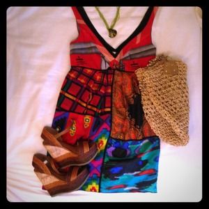 💥Host Pick💥 One of a kind Vintage scarf dress