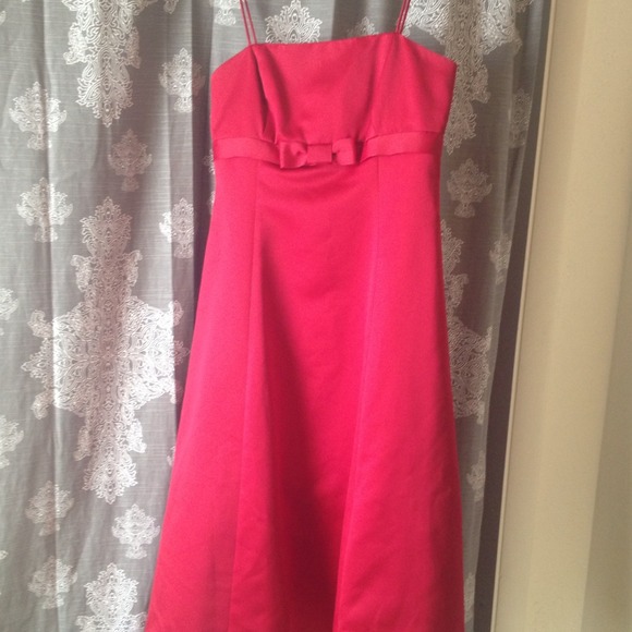 David's bridal candy apple red dress