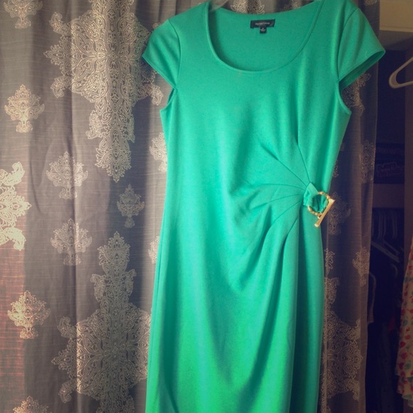 Teal slimming dress