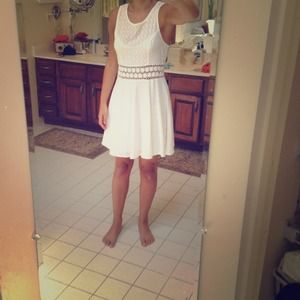 White lace Free People dress