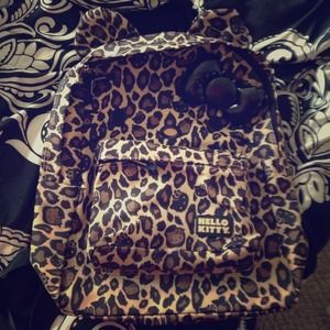 Hello Kitty Cheetah Print Backpack! Brand New! 💖