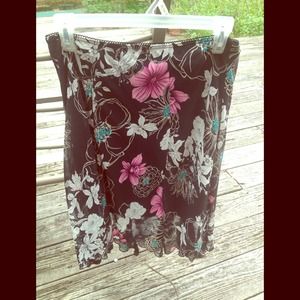 Beautiful Pink and Teal Floral Skirt