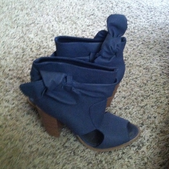 Blue Denim Colored Bootie