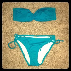 Victoria's Secret Bandeau Bikini in Turquoise